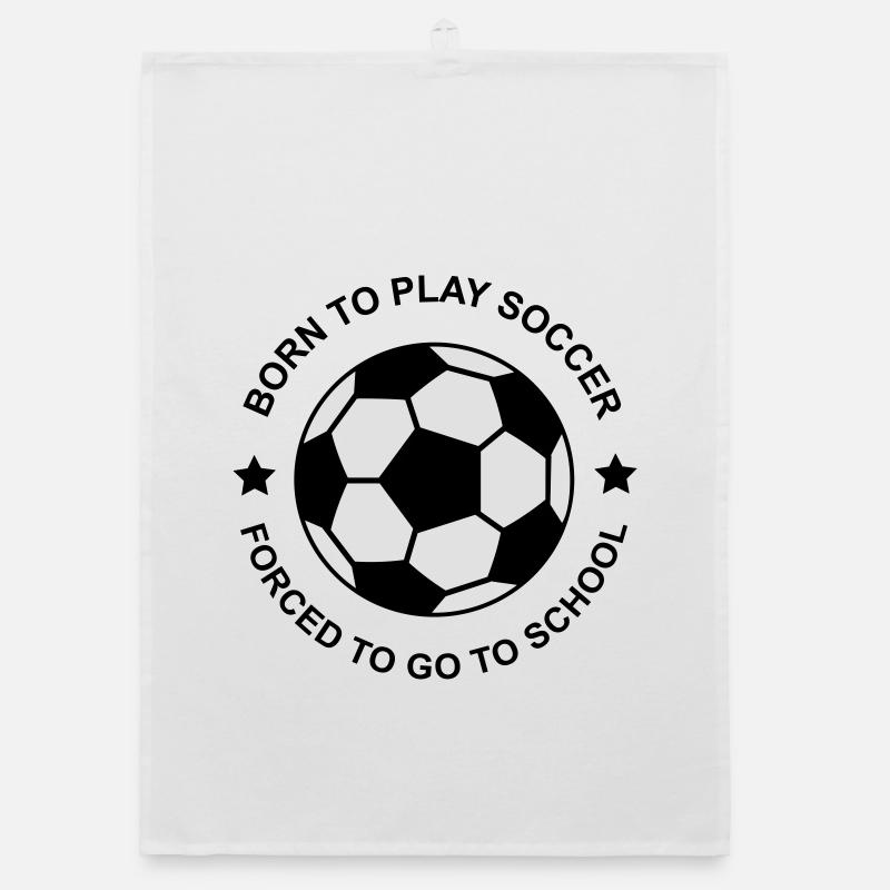soccer - Torchon bio - blanc