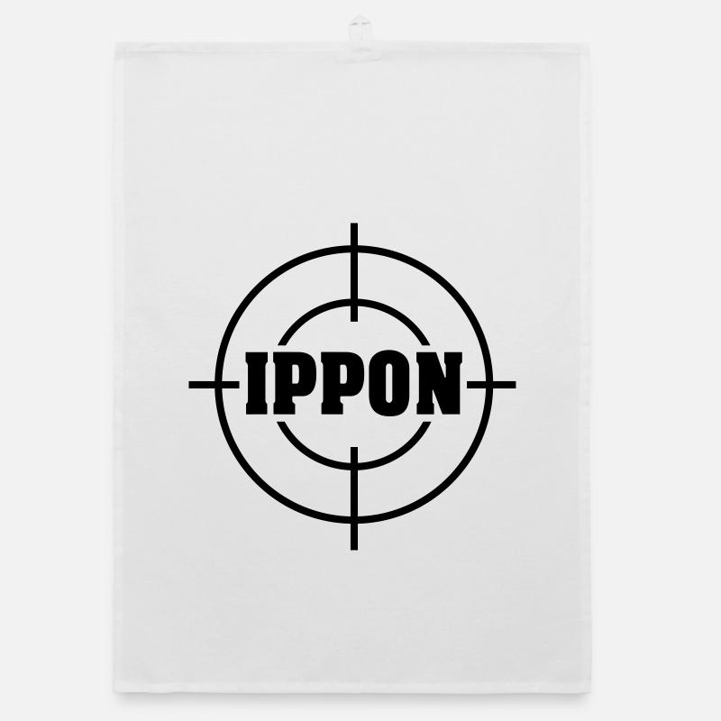 Target Ippon Judo Vektor - Organic Geschirrtuch - Weiß