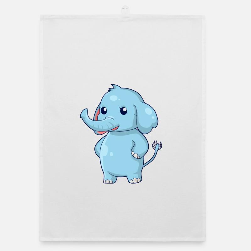 Standing elephant Organic dish towel