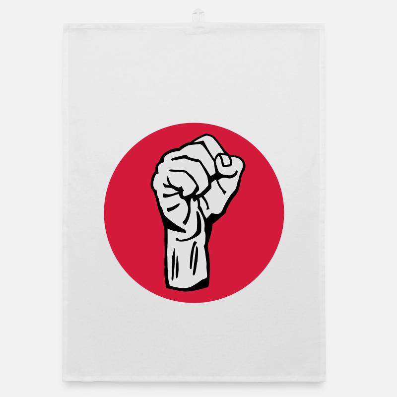 Fist - Protest - Democracy Organic dish towel