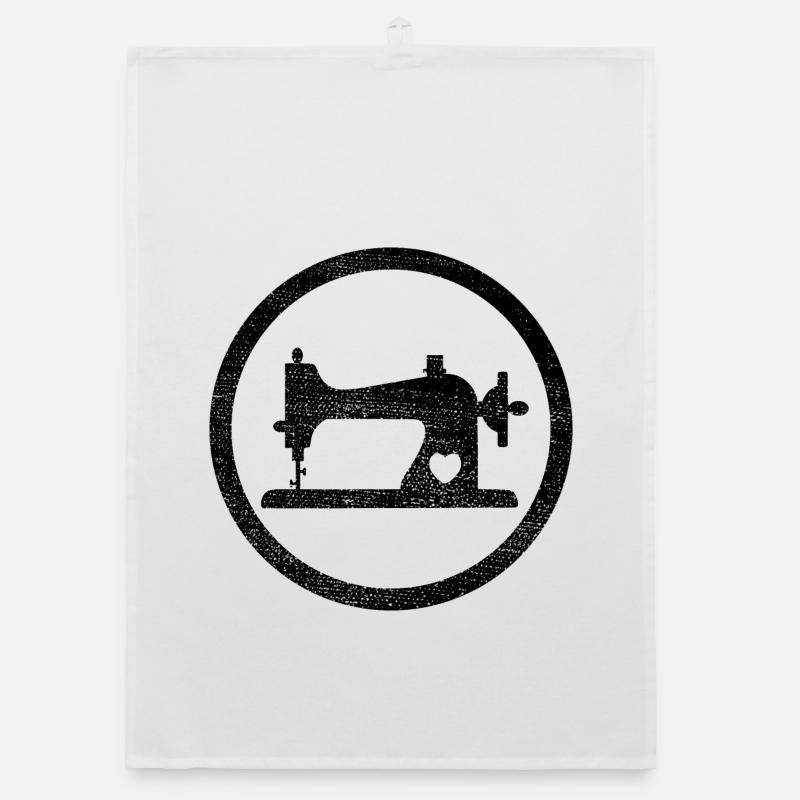 sewing machine1 schwarz Organic Geschirrtuch