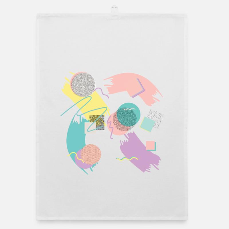 Abstract pastel design with geometry Organic dish towel