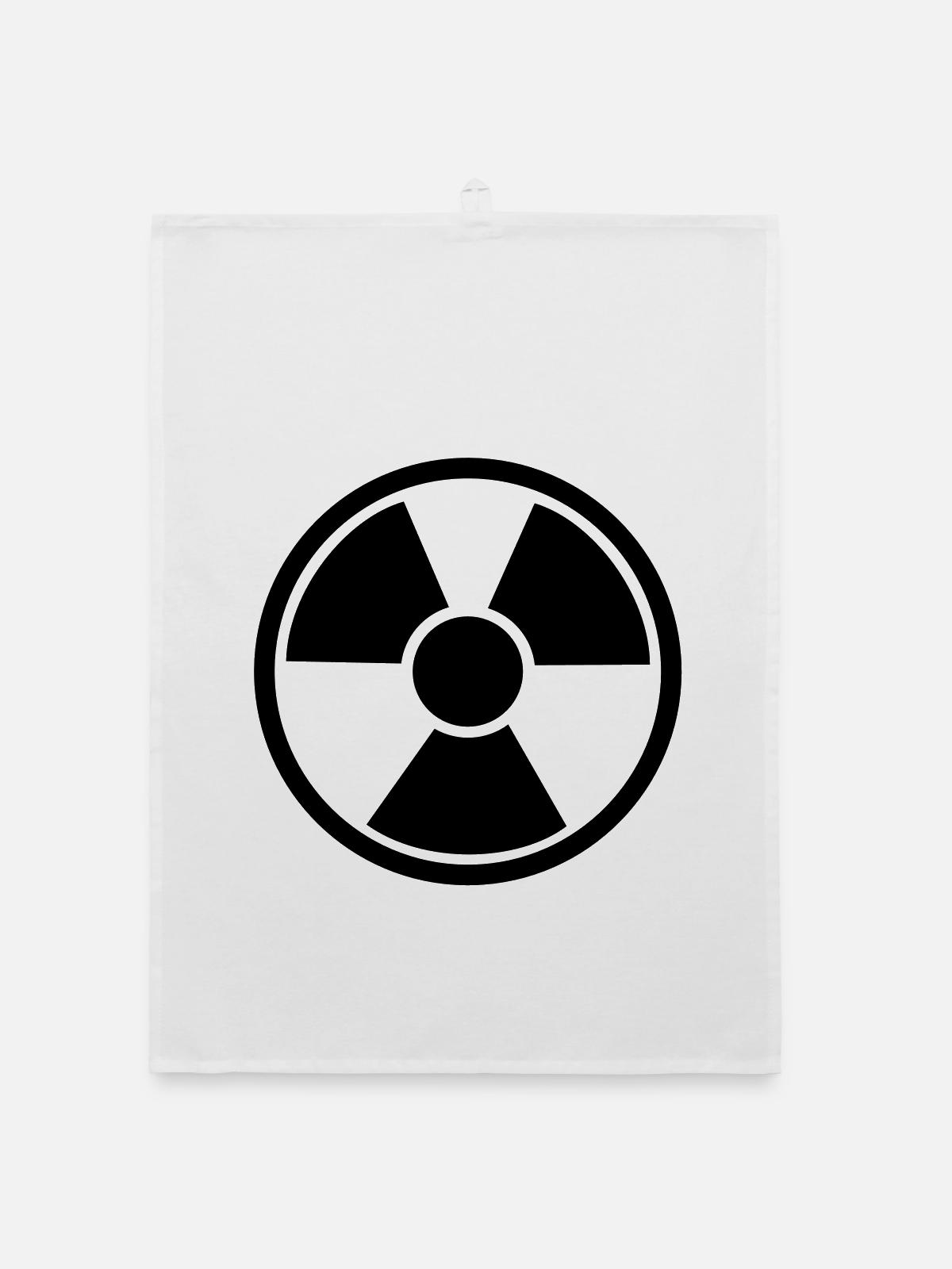 Atom kern energie nuclear - Organic Geschirrtuch - Weiß - Vorne