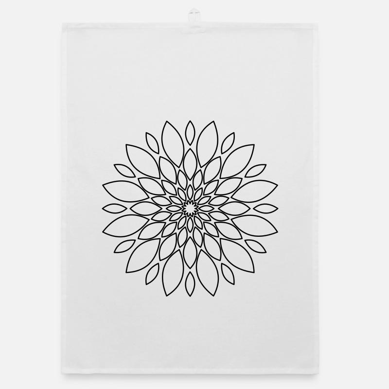 Mandala Flower Floral Gift Organic dish towel