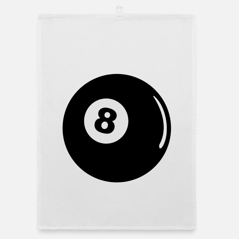Billard Kugel schwarze 8 Ball Geschenk Pool Organic Geschirrtuch