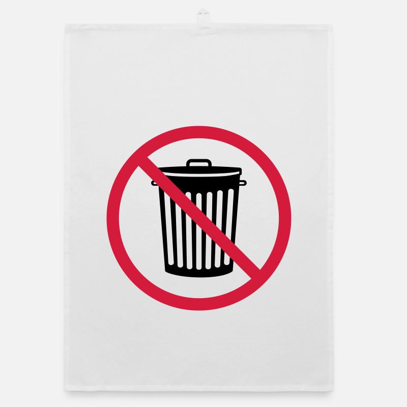 interdit schild zone pas tonne muelle Torchon bio