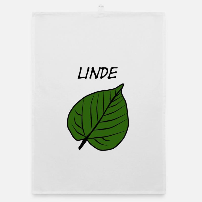Green leaf pattern nature design Organic dish towel