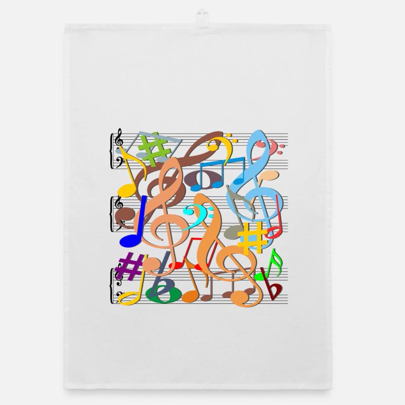 Musical Notes Organic dish towel