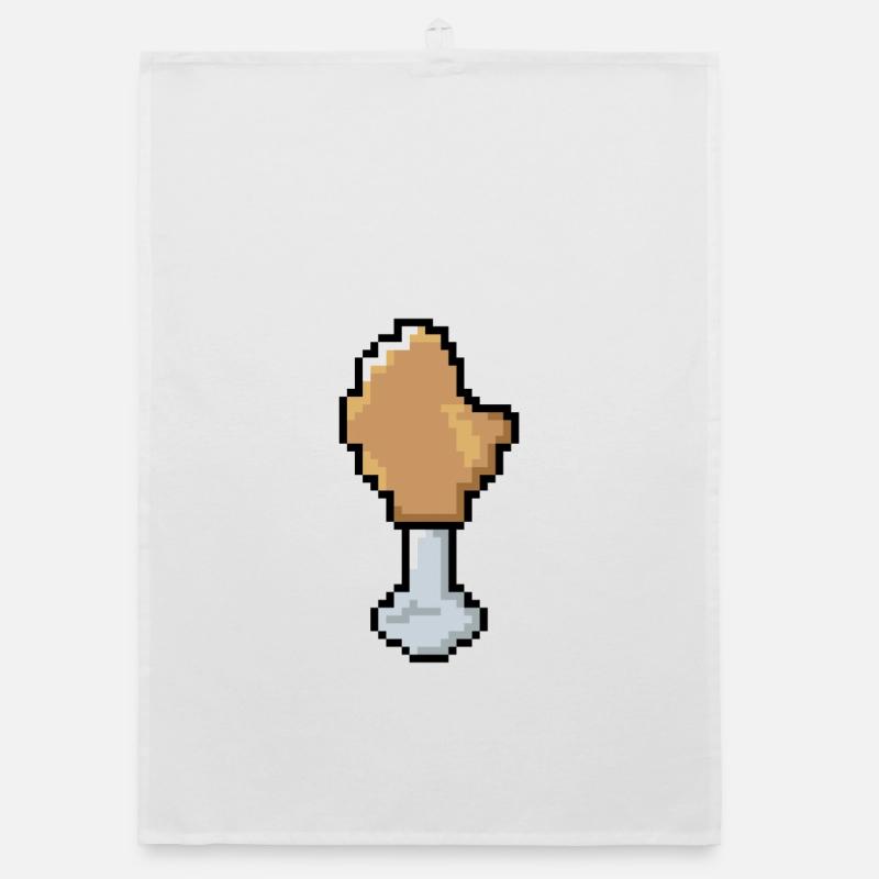 Pixel - Hähnchenkeule Organic Geschirrtuch