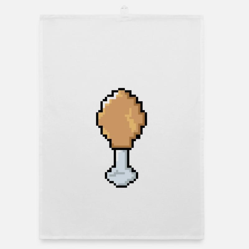 Pixel - Hähnchenkeule Organic Geschirrtuch