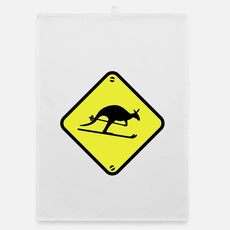 skiing Organic dish towel