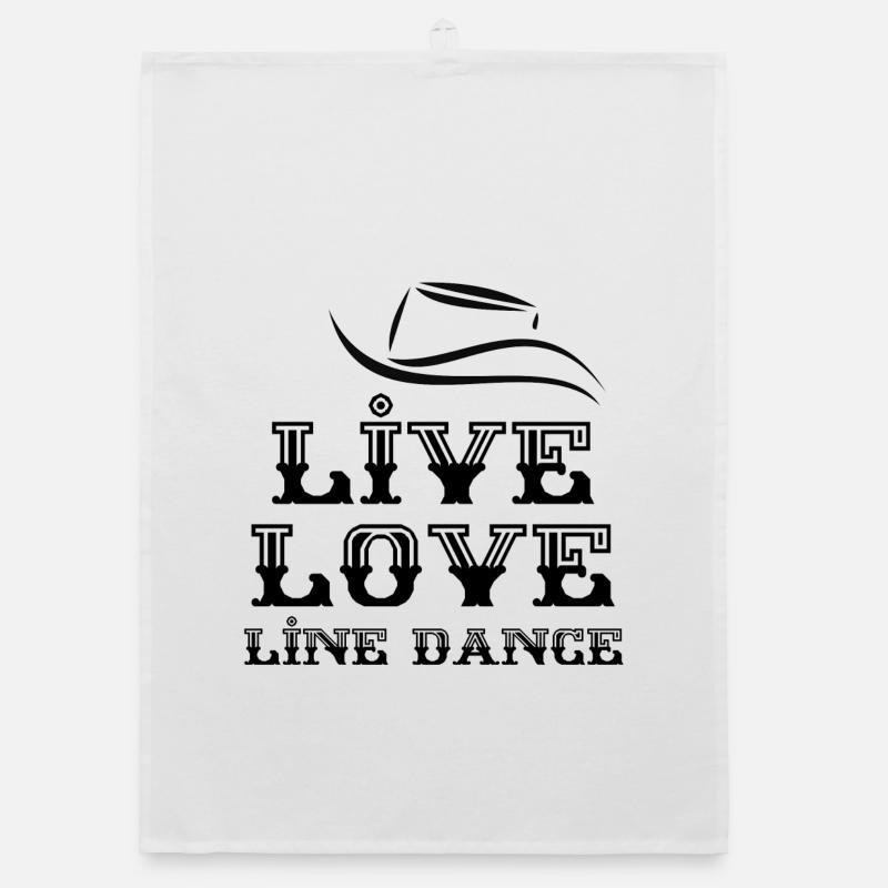 Gift for Linedancer: Live, Love, Line Dance Organic dish towel