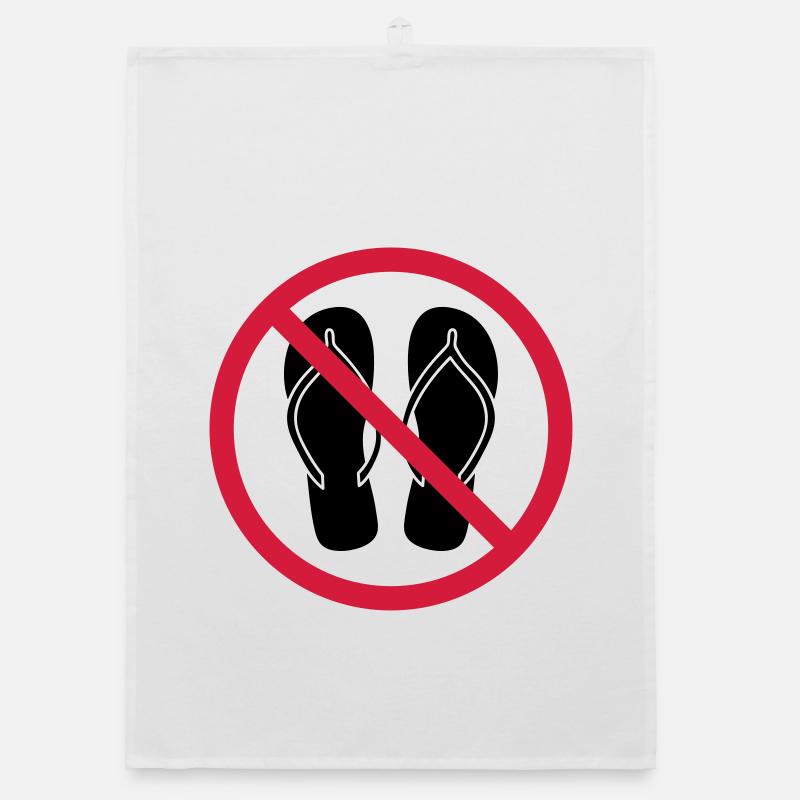 pas de tongs zone de bouclier interdite clipa Torchon bio