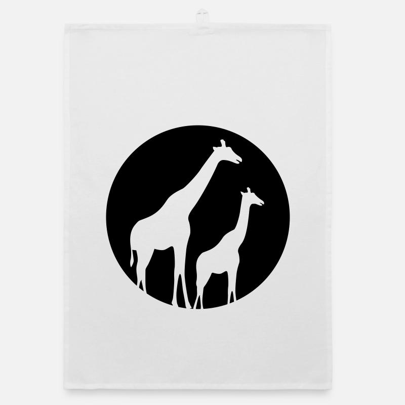 Giraffe - Organic Geschirrtuch - Weiß
