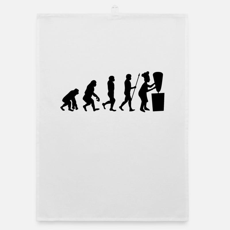 Evolution Döner Kebab Kebap Spieß Fleisch Essen Organic Geschirrtuch