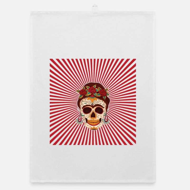 conception de l'affiche calavera sucre crâne crânes chingona Torchon bio