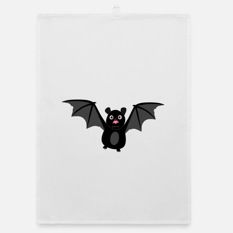 Bat Halloween Vampire Bat Organic dish towel