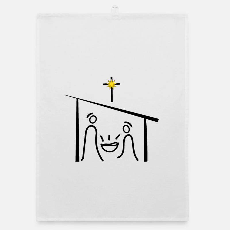 Weihnachtskrippe, Jesus, Weihnacht, Advent Organic Geschirrtuch