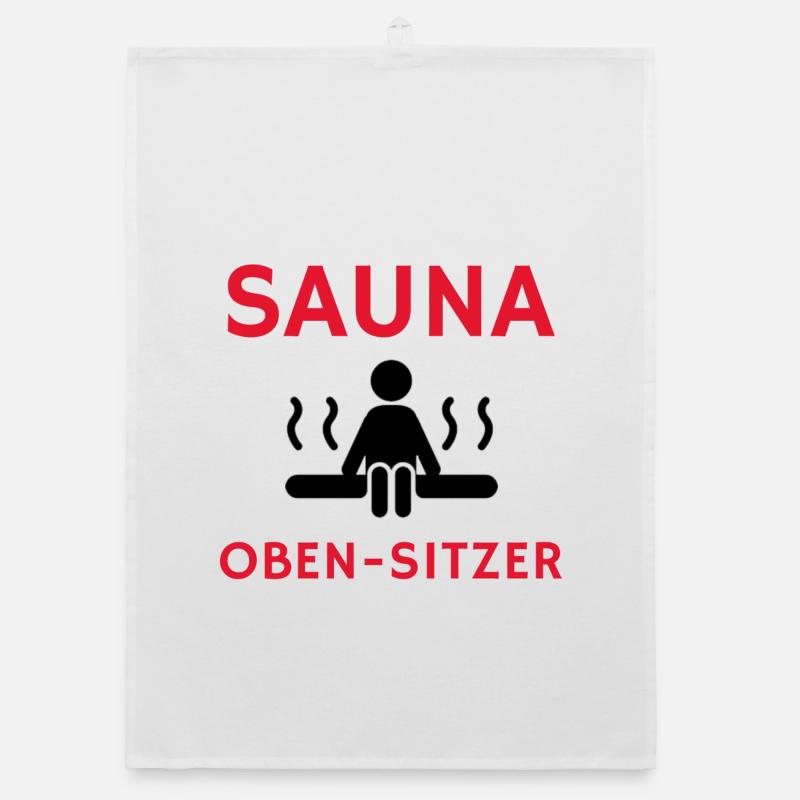 Cooler Spruch: Sauna Geschenk, Geschenkidee, Sauna Organic Geschirrtuch