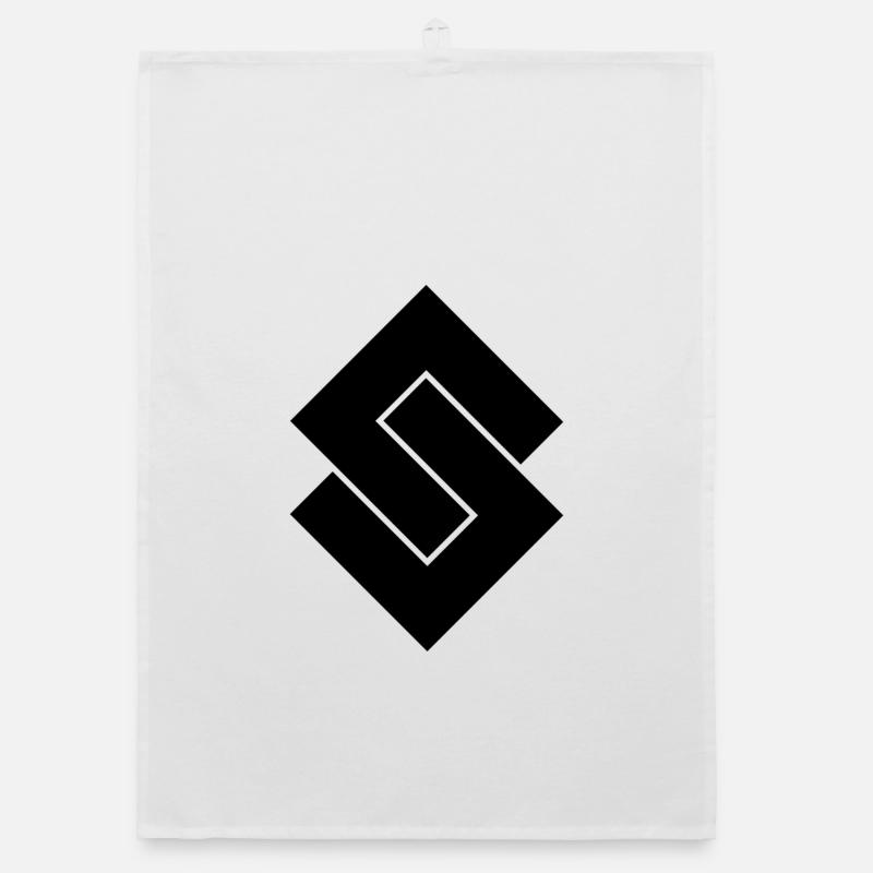 Logo S - Torchon bio - blanc