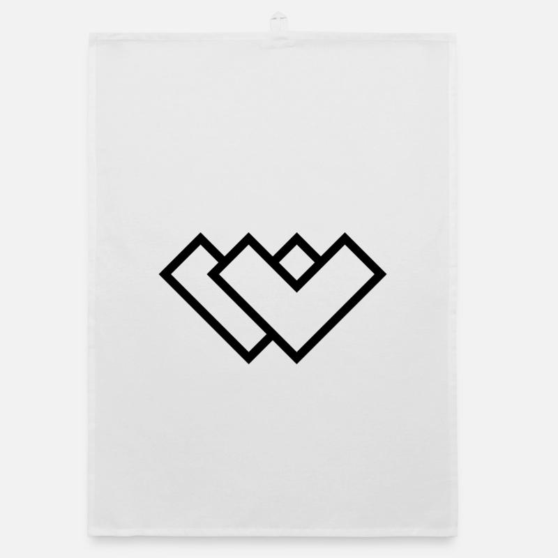 W - Logo - Organic Geschirrtuch - Weiß
