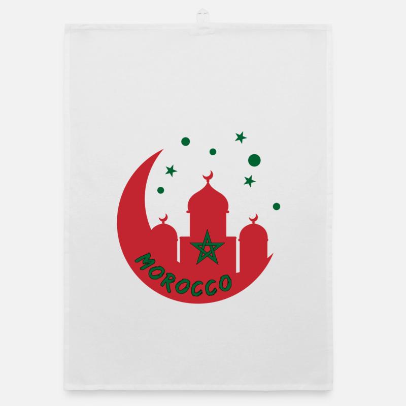 Morocco mosque design Organic dish towel