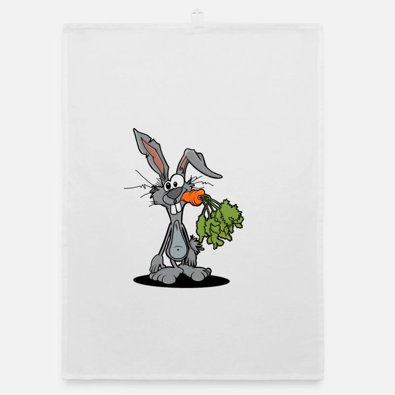 Funny Rabbit Gift Organic dish towel