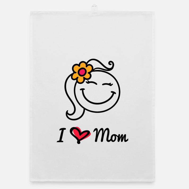 Ich Liebe Mama Herz Mutter Mutter Muttertag Spruch Organic Geschirrtuch