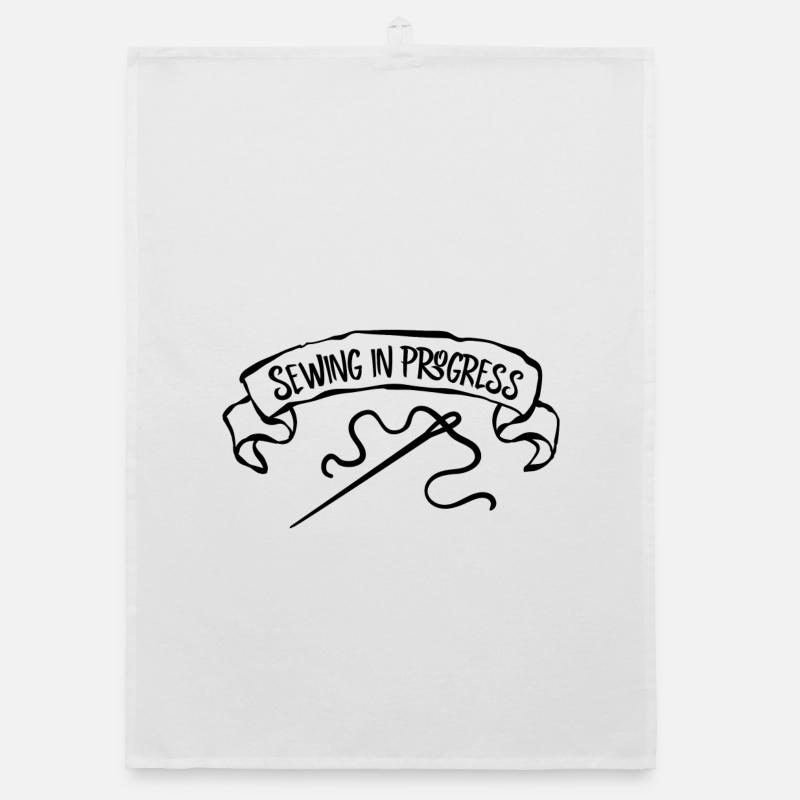 Sewing In Progress - Needle Sewing Hobby Gift Organic dish towel