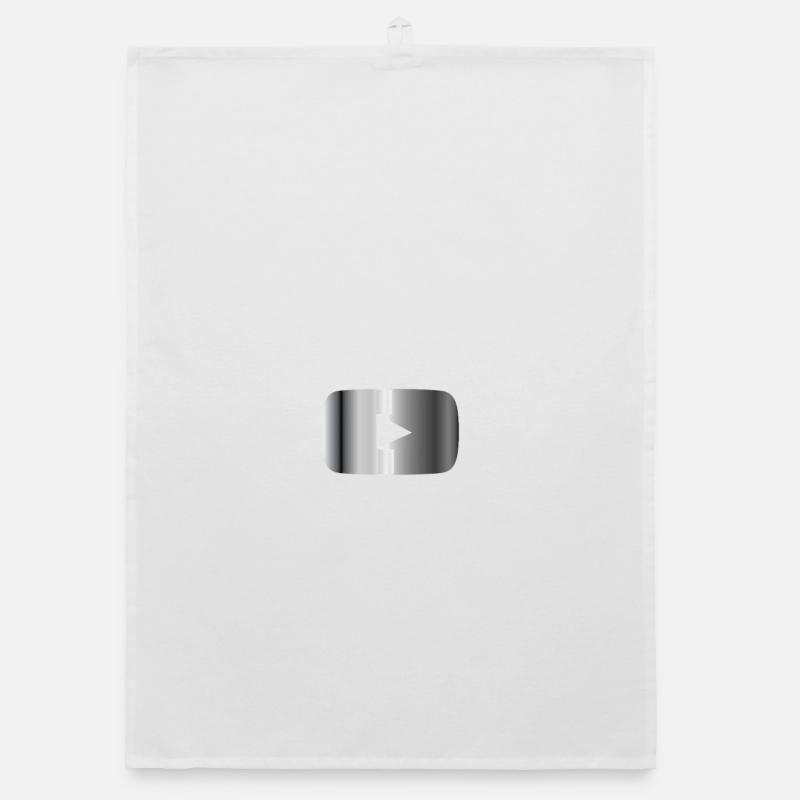 Silver Play Button Organic dish towel