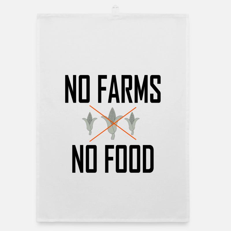 PAS DE FERME PAS DE NOURRITURE Torchon bio