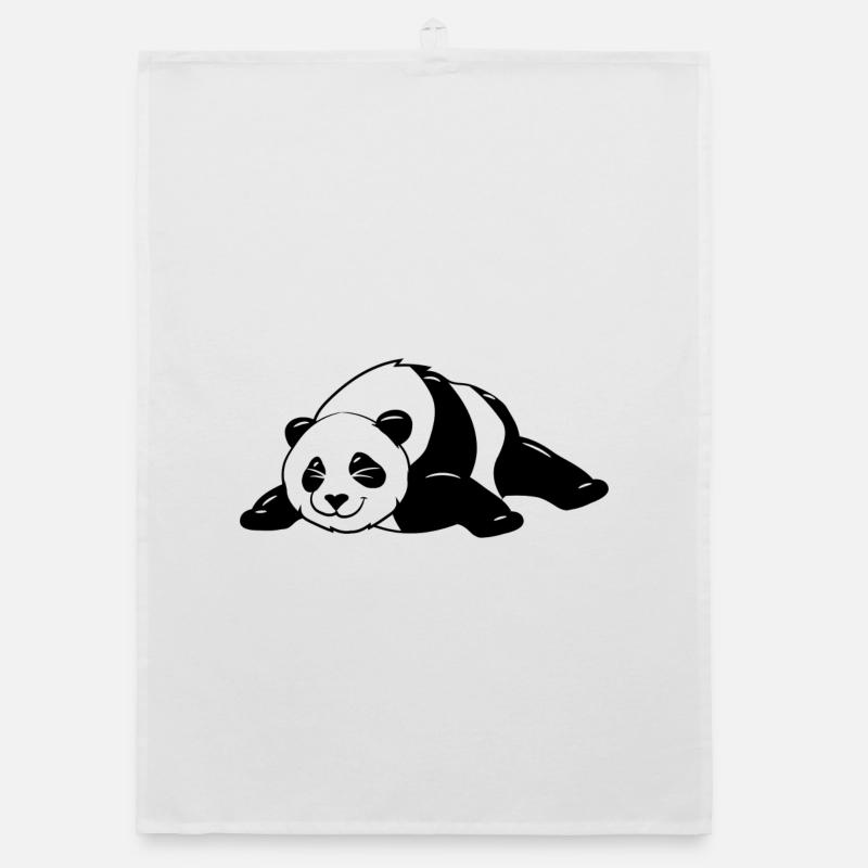 Drôle noir et blanc mignon Panda Bear Dance Dab Torchon bio