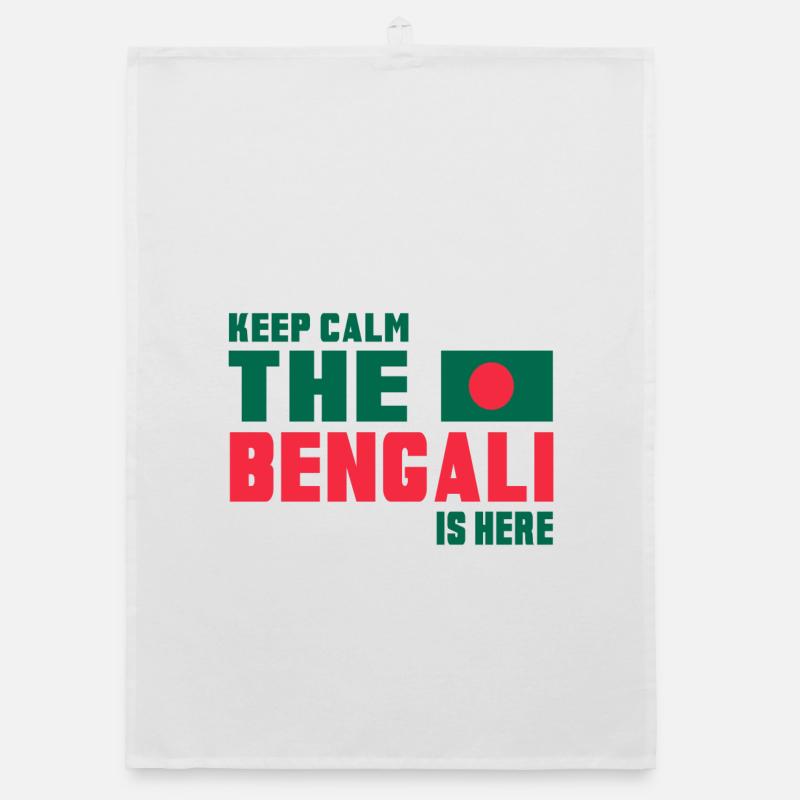 Keep Calm Bangladesch Design / Geschenkidee - Organic Geschirrtuch - Weiß