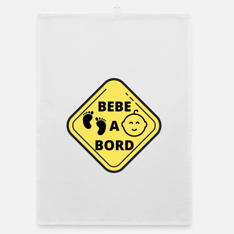 Bébé à bord Torchon bio