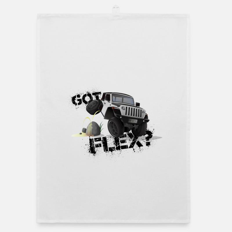 GOT FLEX? - OFFROADER Crawler - White Organic dish towel
