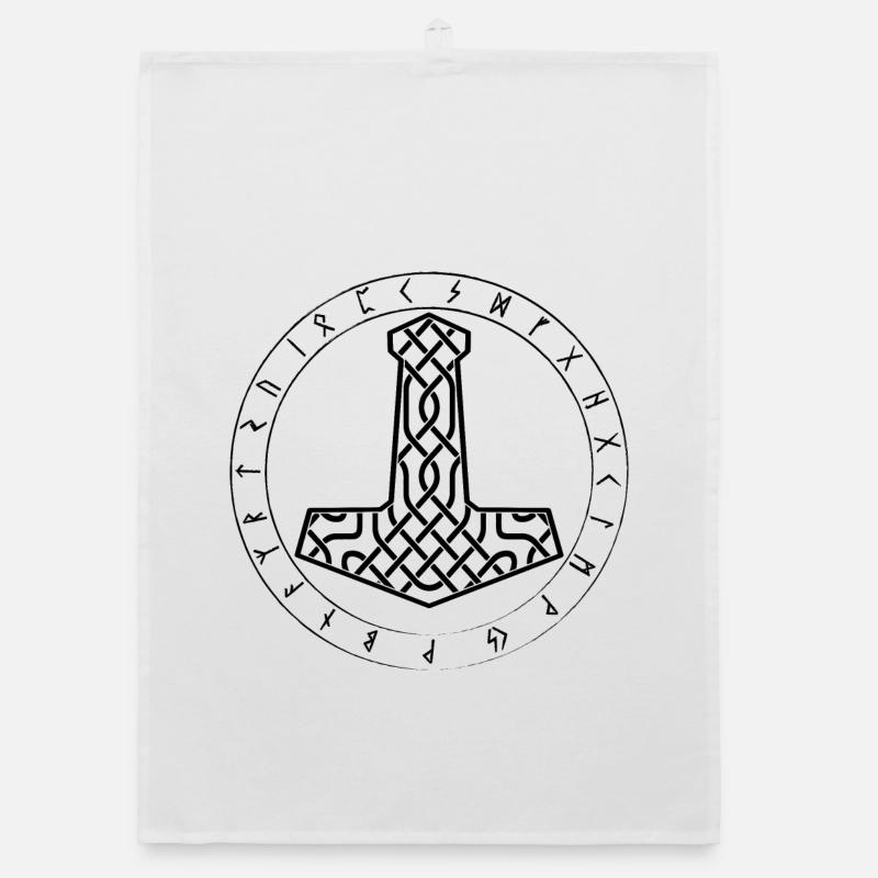 Mjöllnir Wikinger symbol Organic Geschirrtuch