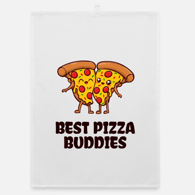 Pizza Buddy Meilleur Déclaration des Amis Torchon bio