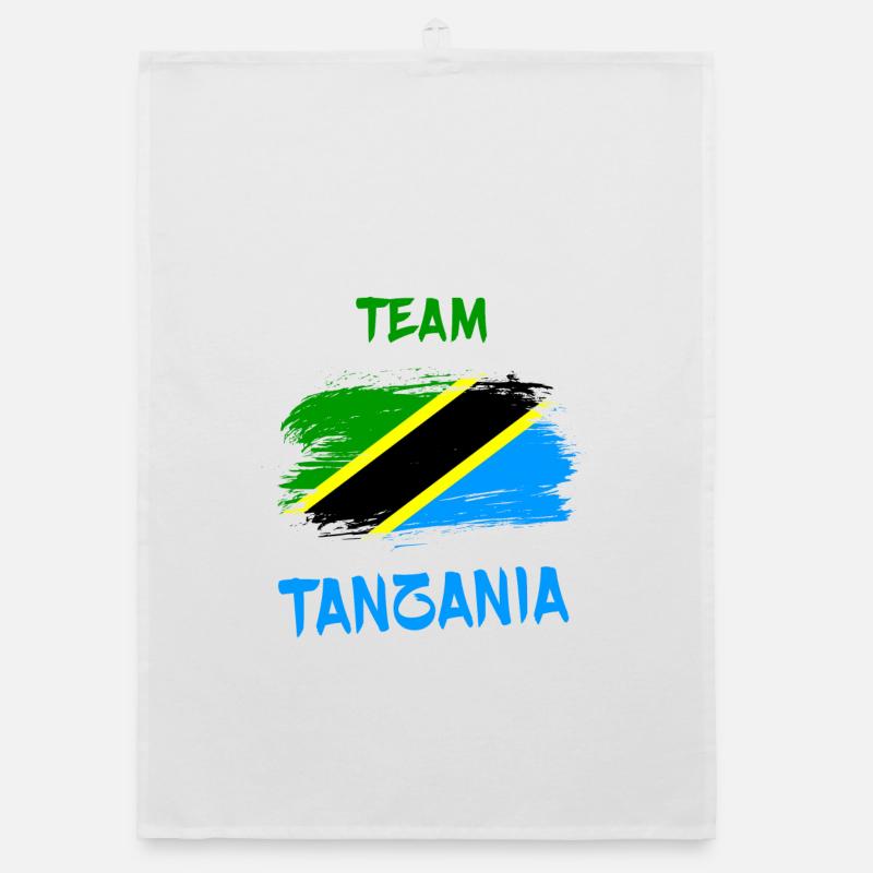 Conception du drapeau de l’équipe tanzanienne - Torchon bio - blanc