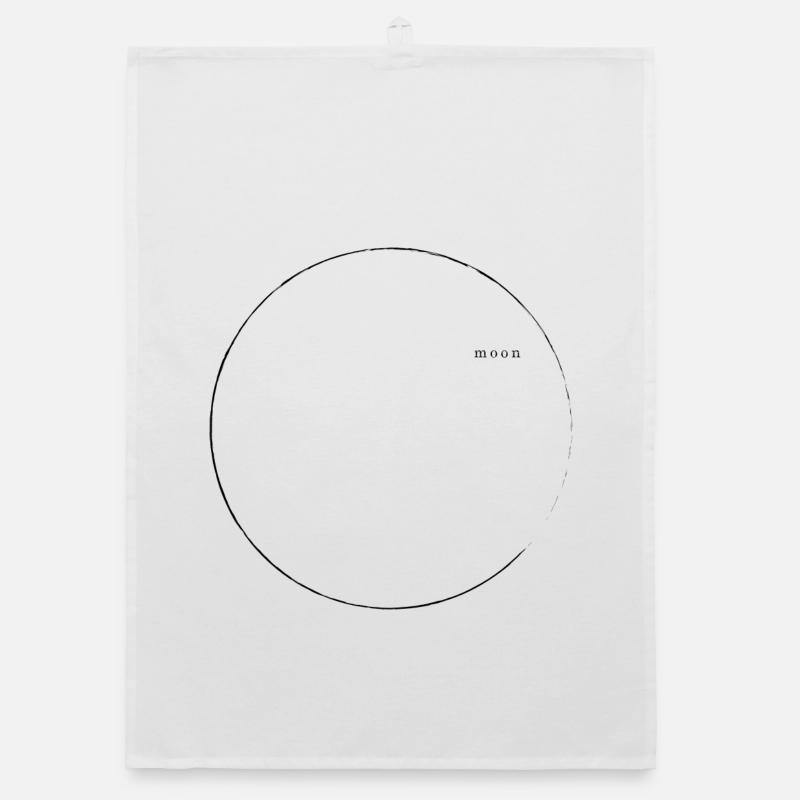 moon - Organic Geschirrtuch - Weiß