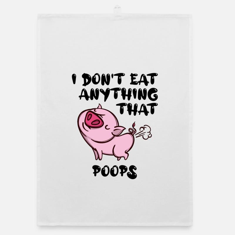 Schwein Vegan Statement Organic Geschirrtuch