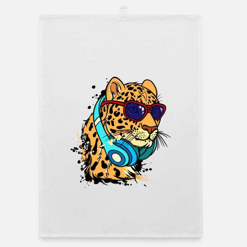 Cool Tier Headset Organic Geschirrtuch