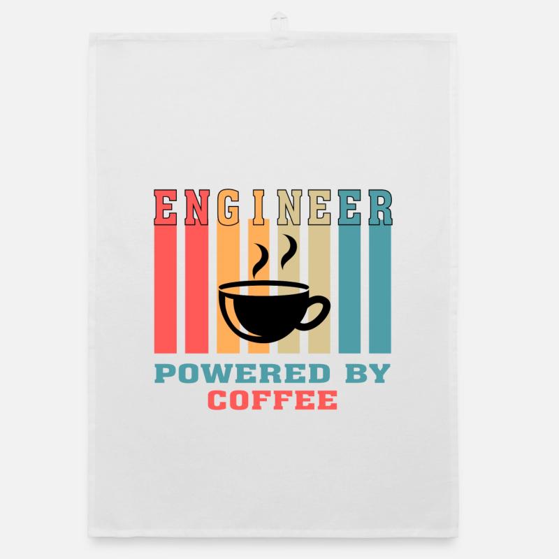 Drôle d’ingénieur propulsé par coffee gift for Engineer Torchon bio