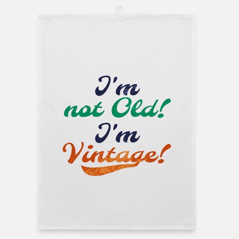 Alt Vintage Retro Statement Organic Geschirrtuch