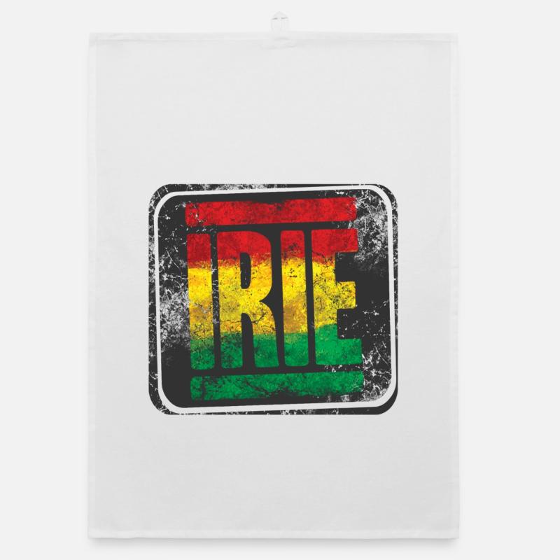 Authentic Rasta design with gradient Organic dish towel