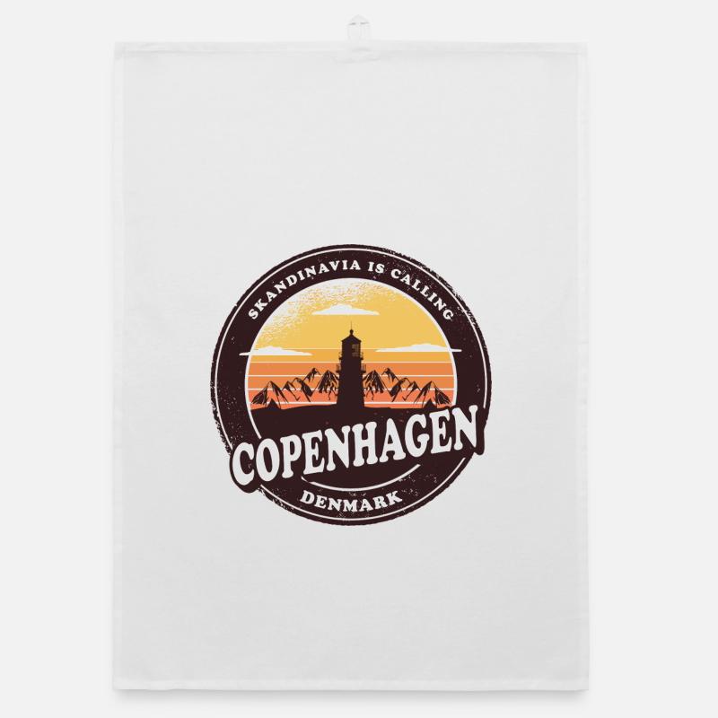 Conception du phare de Copenhague au Danemark Torchon bio