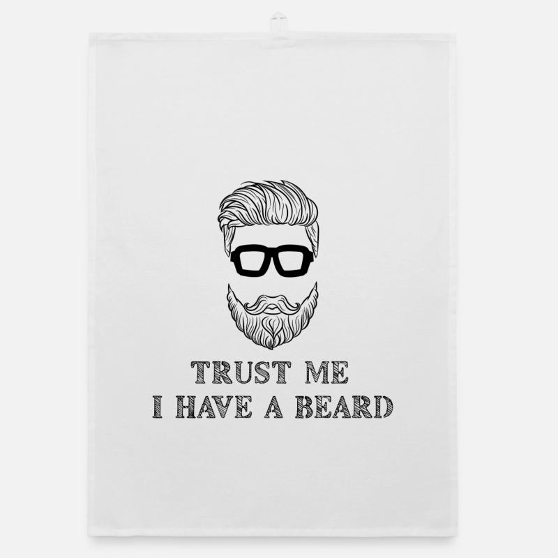Beard Wearer Beard Statement Mustache Humorous Organic dish towel