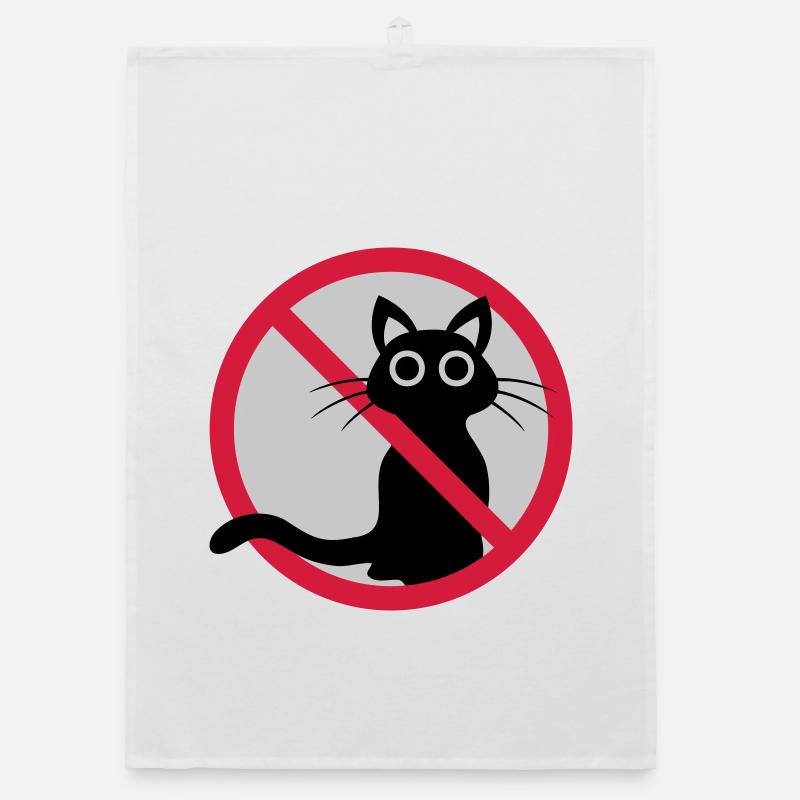 Signe interdit de chat Torchon bio