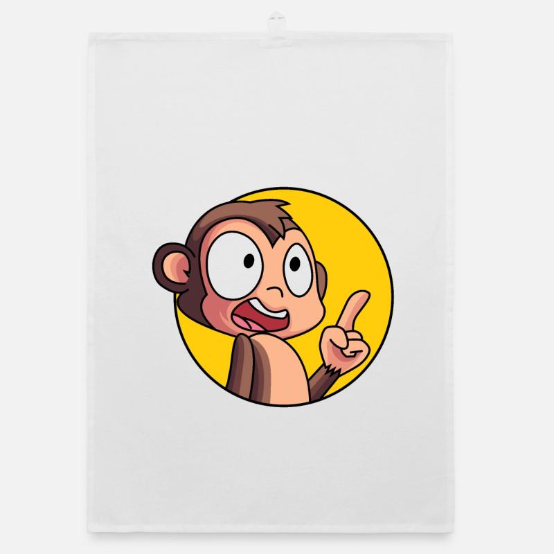 Schlaues Äffchen Organic Geschirrtuch