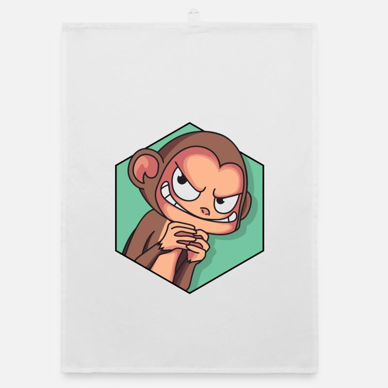 Cunning monkey | Funny monkey Organic dish towel