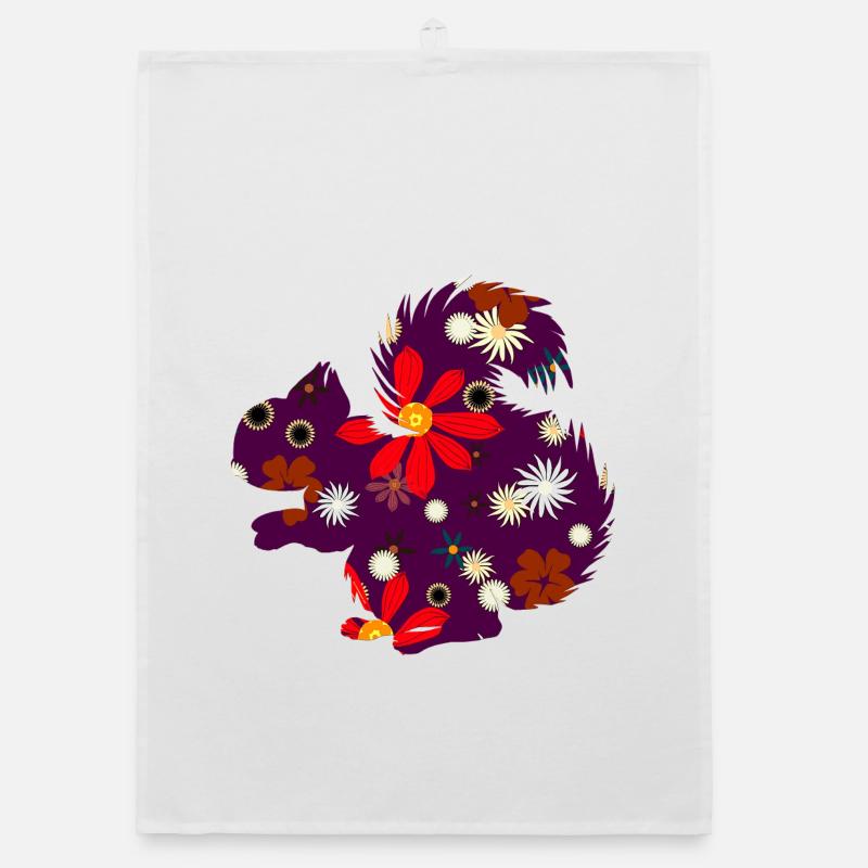 Herbstoutfit freizeit, eichhörnchchen design Organic Geschirrtuch